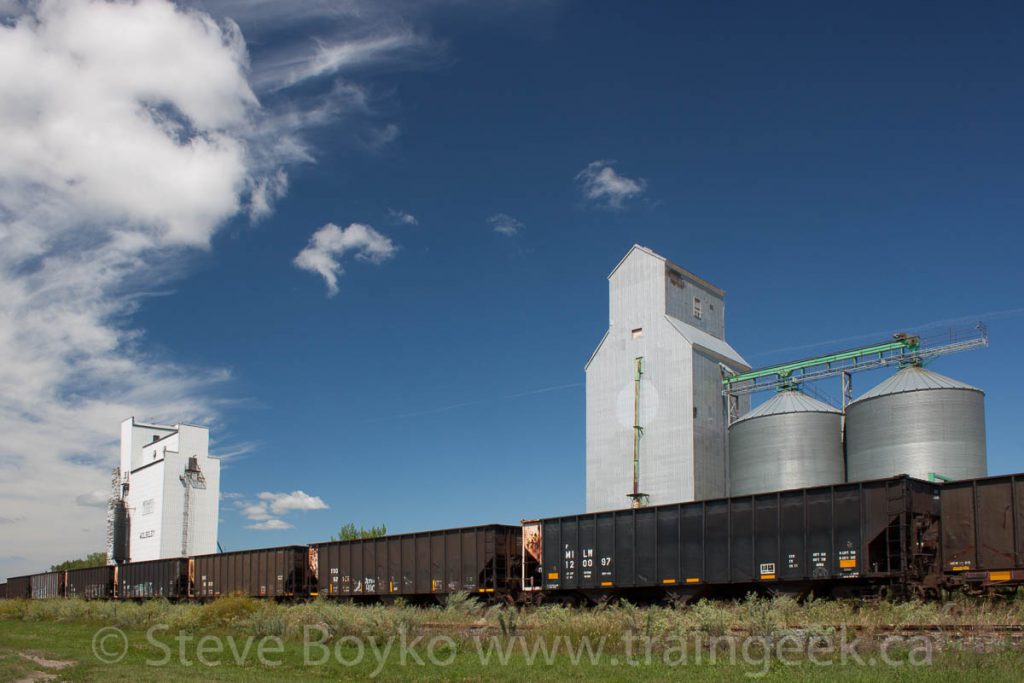 The two Wolseley grain elevators. Contributed by Steve Boyko.