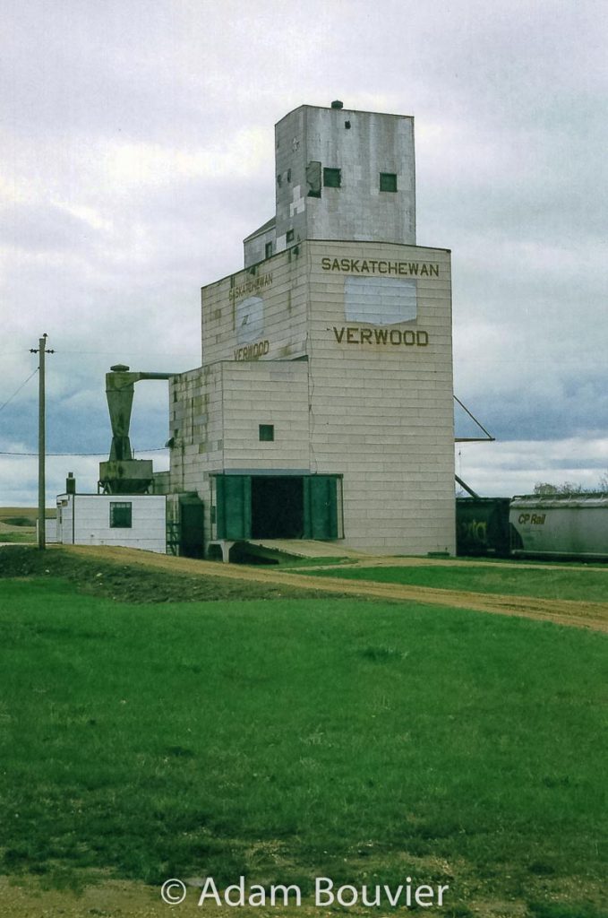 Verwood, Saskatchewan grain elevator, May 2010. Contributed by Adam Bouvier.