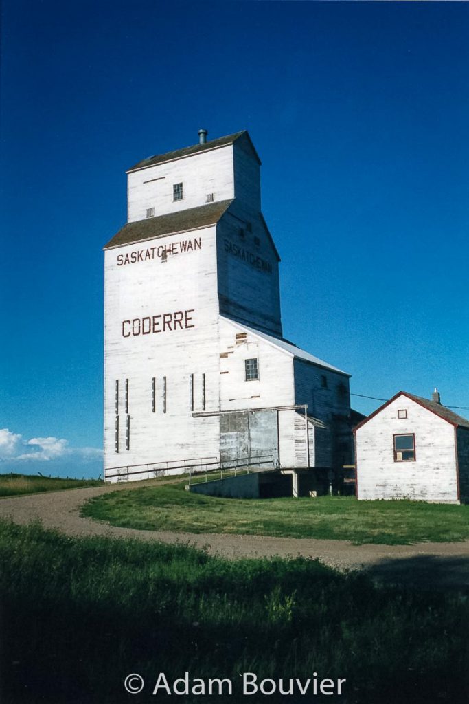 Coderre, SK grain elevator, July 2005. Contributed by Adam Bouvier.