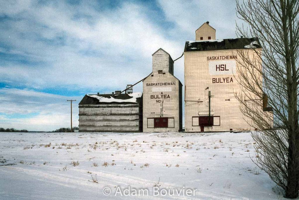 Bulyea, SK grain elevator. Feb. 2005. Contributed by Adam Bouvier.