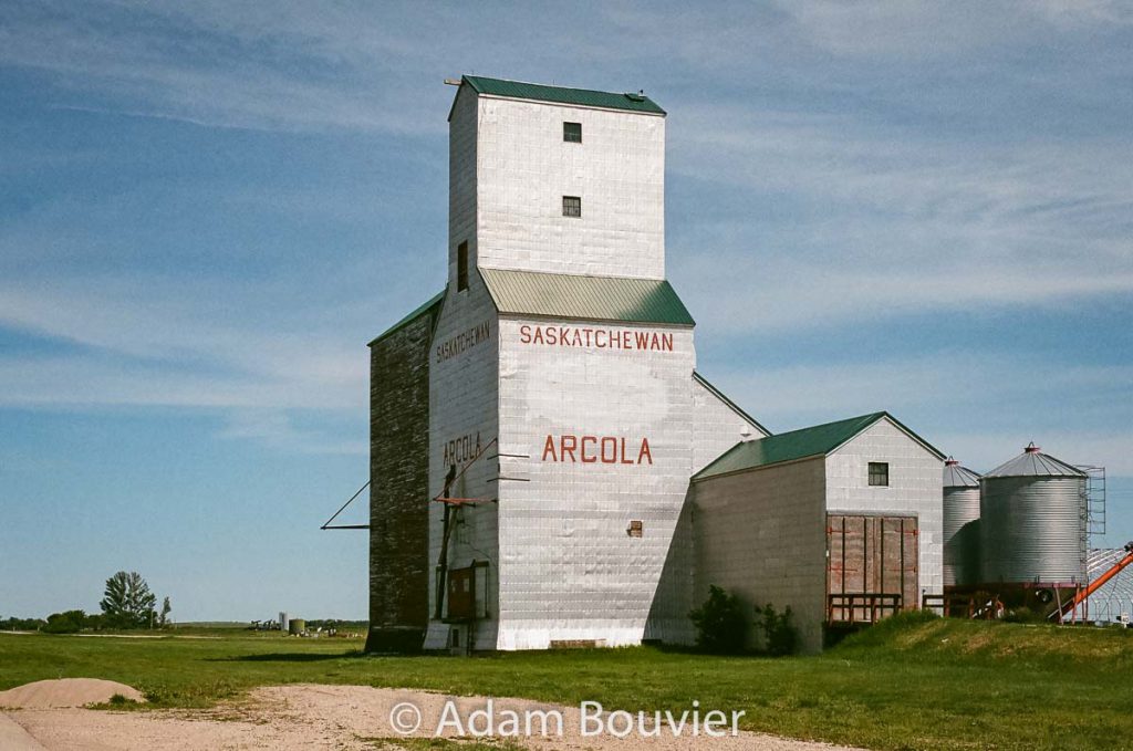 The Arcola, SK grain elevator, June 2017. Contributed by Adam Bouvier.