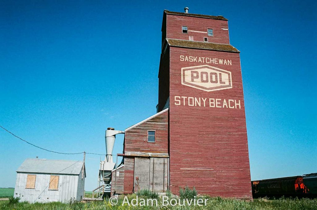 Stony Beach, SK grain elevator, July 2017. Contributed by Adam Bouvier.