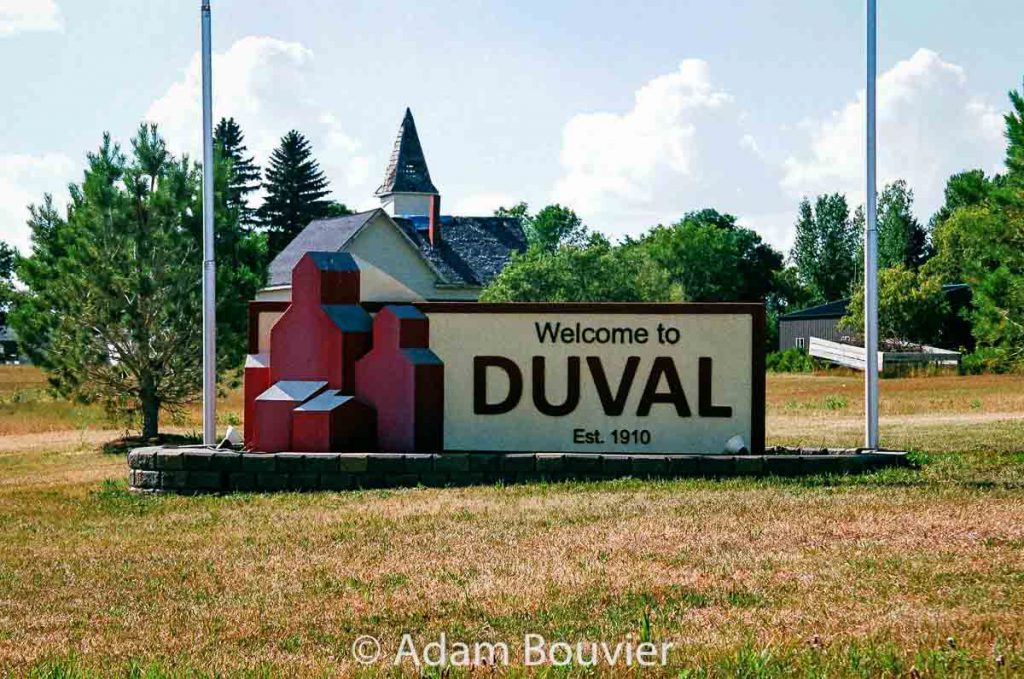Welcome to Duval. Contributed by Adam Bouvier.