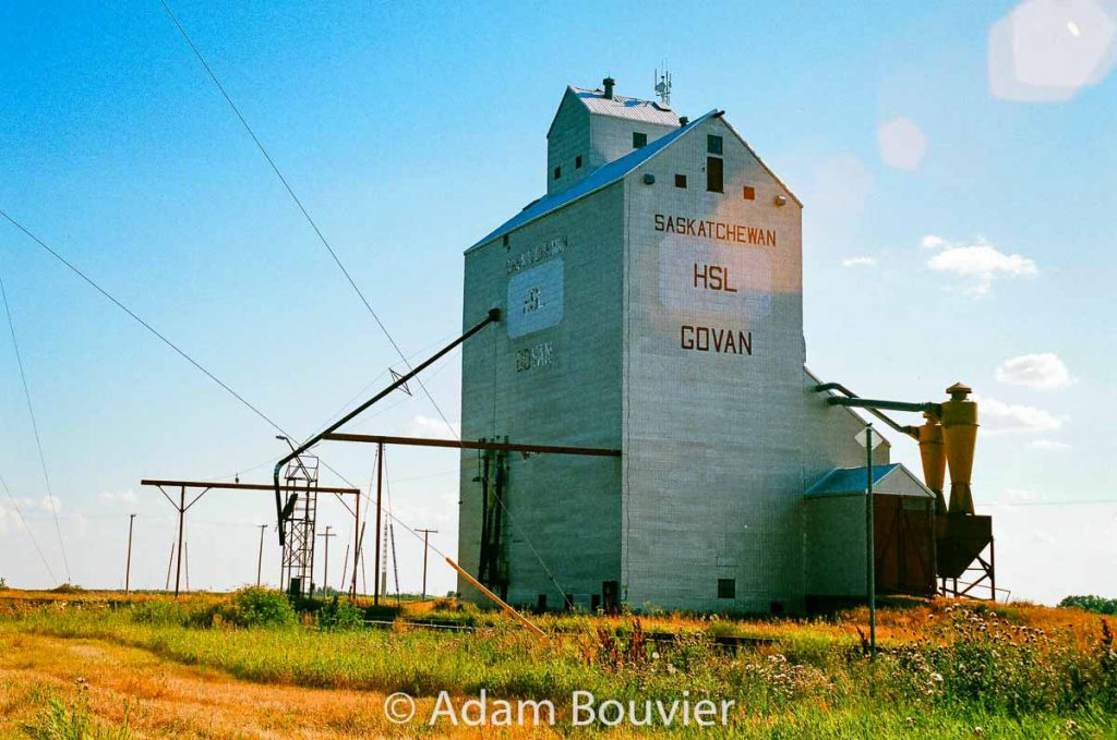 Govan, SK grain elevator, August 2017. Contributed by Adam Bouvier.