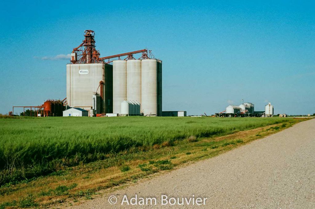 Viterra grain elevator near Booth, SK, 2017. Contributed by Adam Bouvier.