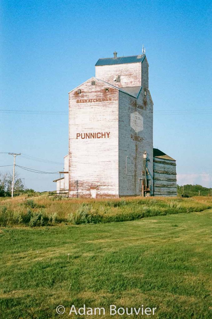 Punnichy, SK grain elevator, 2017. Contributed by Adam Bouvier.