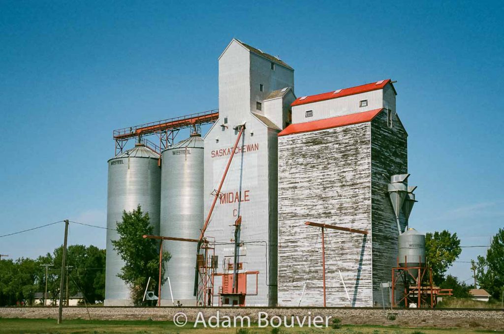 The Midale, SK grain elevator, 2017. Contributed by Adam Bouvier.