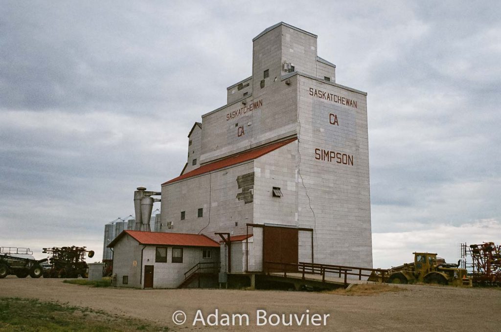 Simpson, SK grain elevator, Jun 2017. Contributed by Adam Bouvier.