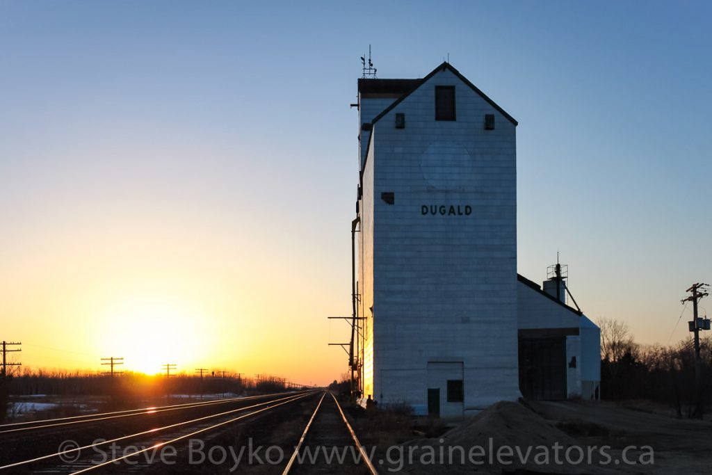 Dugald, MB grain elevator. April 2011.