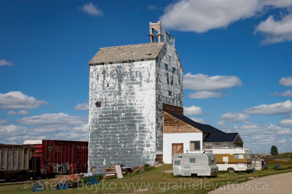 A grain elevator in Gull Lake, Saskatchewan. July 2013.