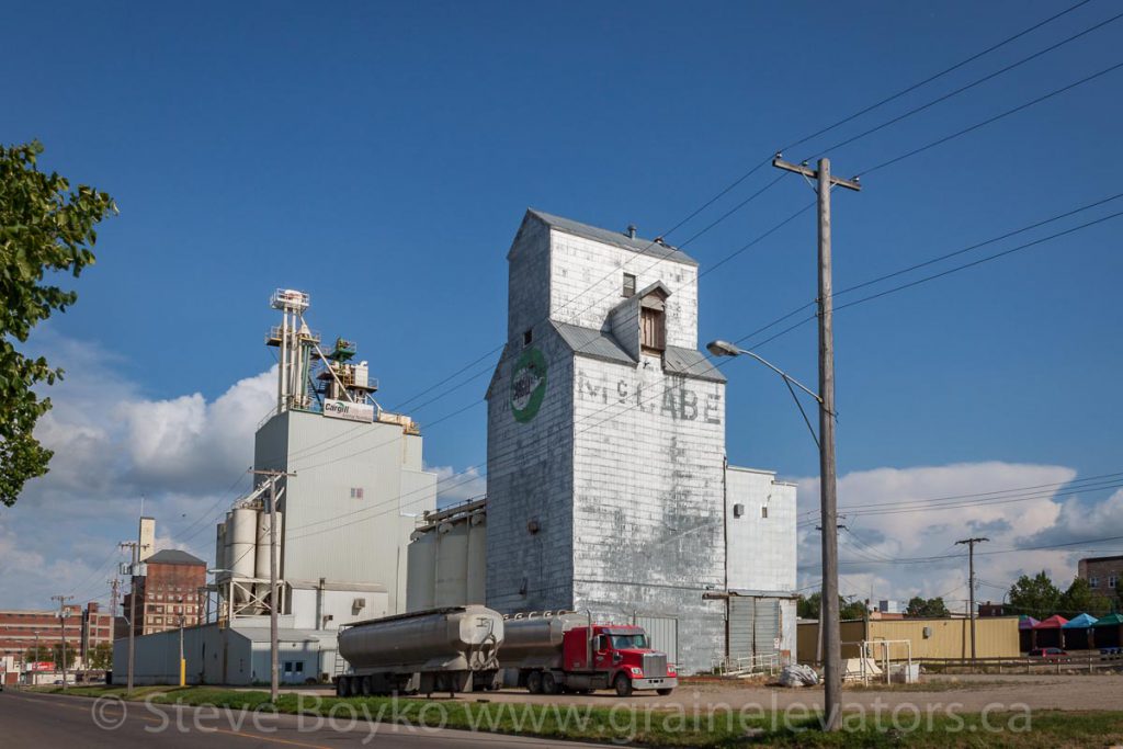 The ex Cargill grain elevator in Brandon, MB, Aug 2014. Contributed by Steve Boyko.