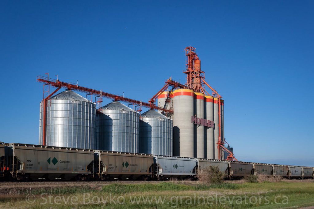 Pioneer grain elevator in Swift Current, SK, July 2013. Contributed by Steve Boyko.