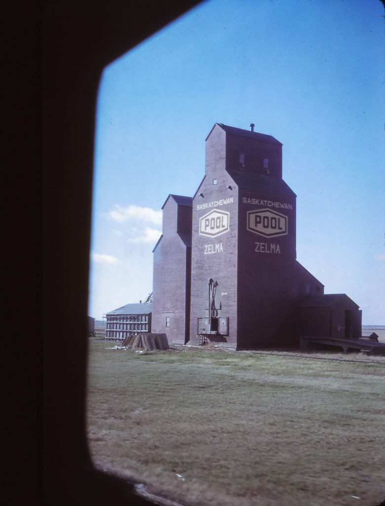 Zelma, SK grain elevator, 1972. Contributed by Eric May.