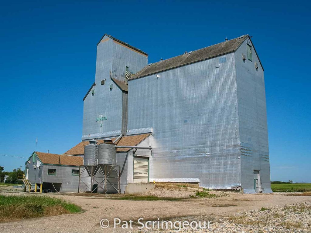 Dunrea, MB grain elevator, July 2005. Contributed by Pat Scrimgeour.