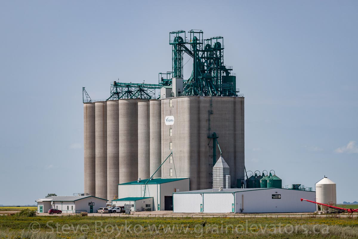 Viterra grain elevator near Boissevain, MB, Aug 2014. Contributed by Steve Boyko.