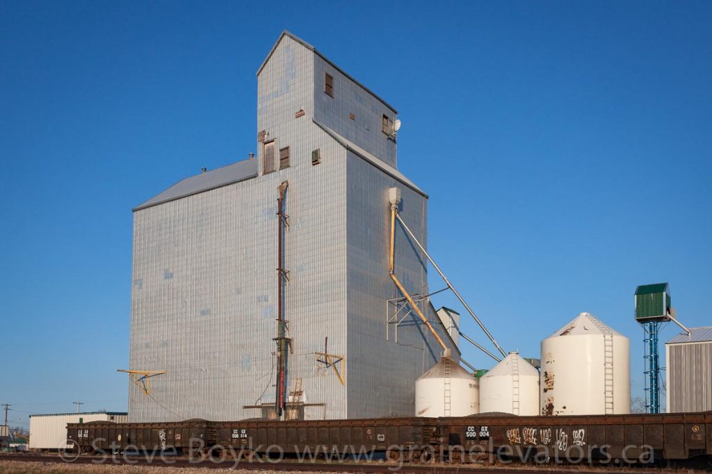 The Brunkild, MB grain elevator, May 2014. Contributed by Steve Boyko.