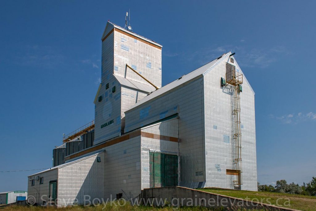 Goodlands, MB grain elevator, Aug 2014. Contributed by Steve Boyko.
