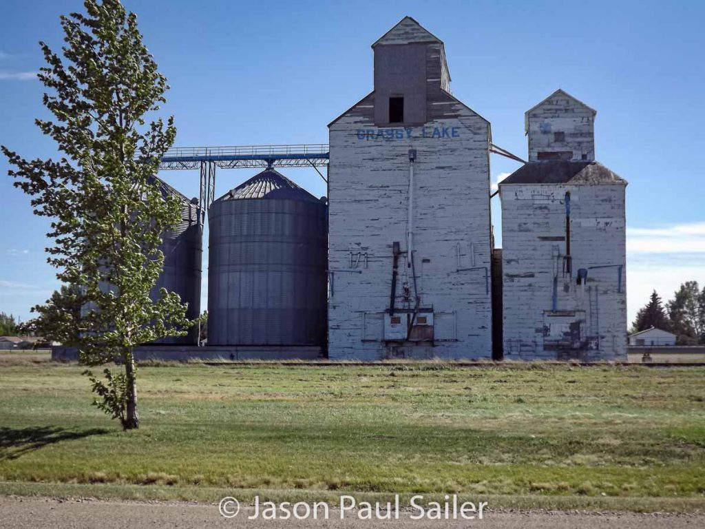 Grain elevator in Grassy Lake, AB, Sept 2012. Contributed by Jason Paul Sailer.