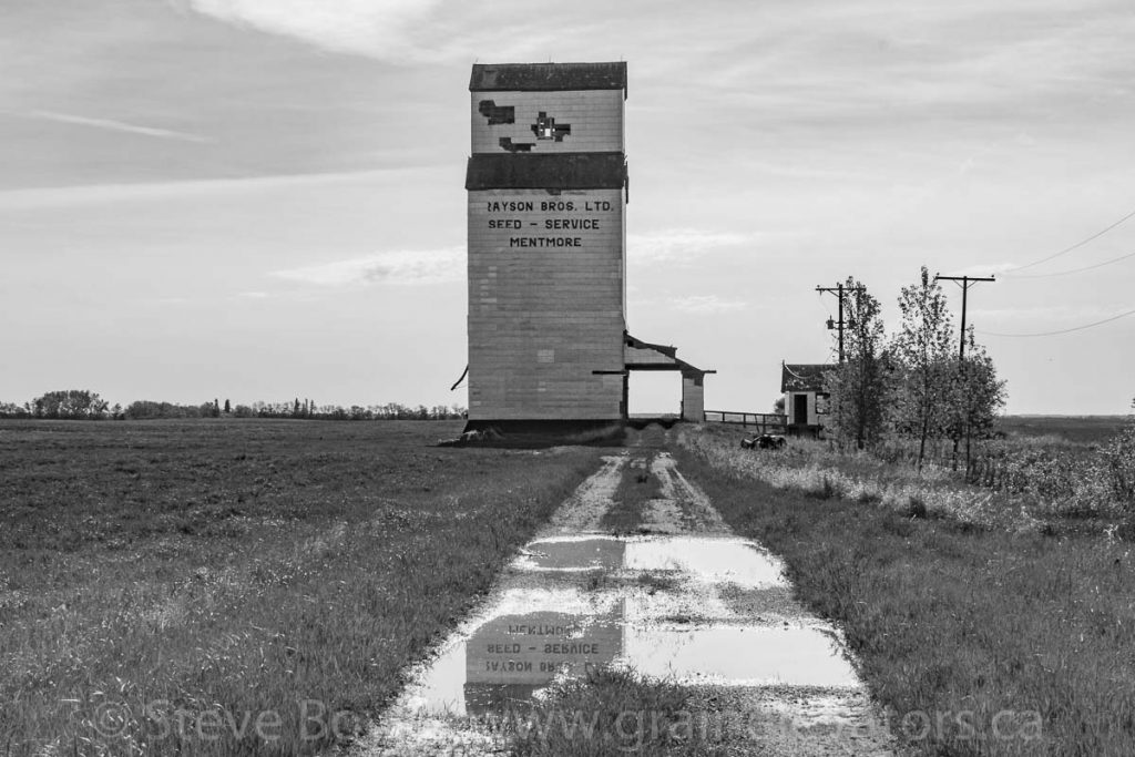 Mentmore grain elevator, May 2014. Contributed by Steve Boyko.