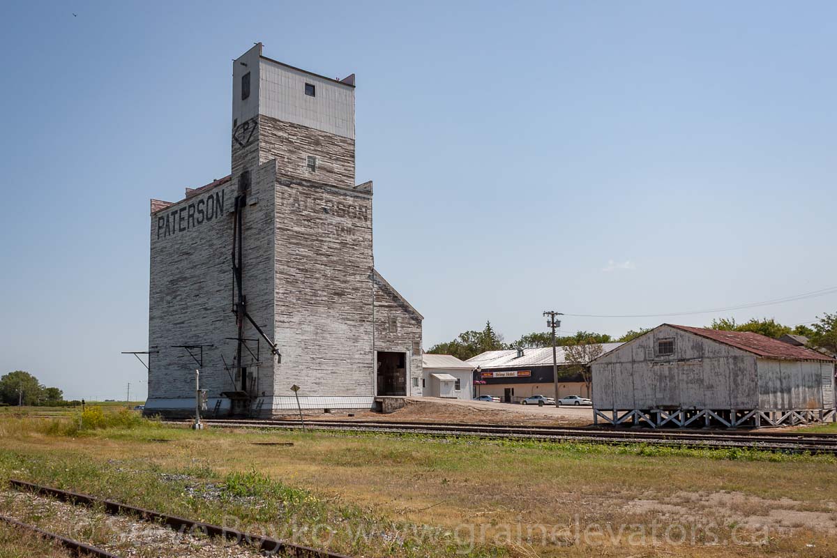 Paterson grain elevator in Boissevain, MB, Aug 2014. Contributed by Steve Boyko.
