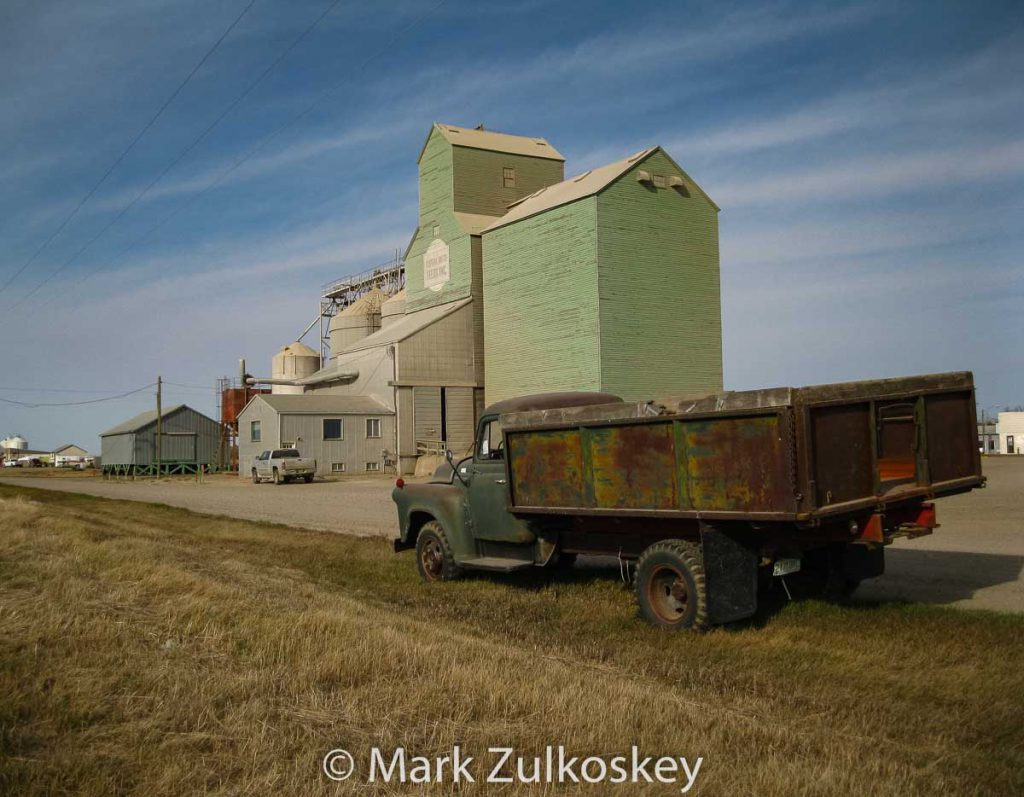 The grain elevator in Central Butte, SK. Contributed by Mark Zulkoskey.