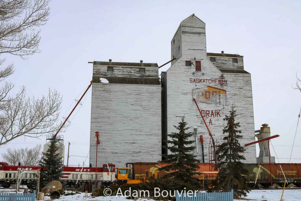 Ex Pool grain elevator in Craik, SK, Feb 2018. Contributed by Adam Bouvier.
