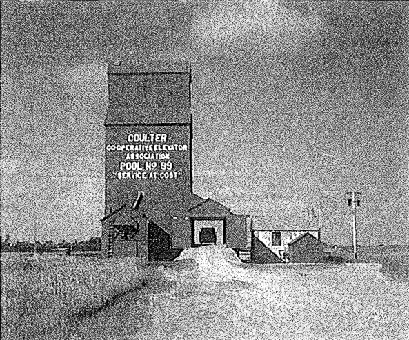 Coulter, MB grain elevator. Date unknown.