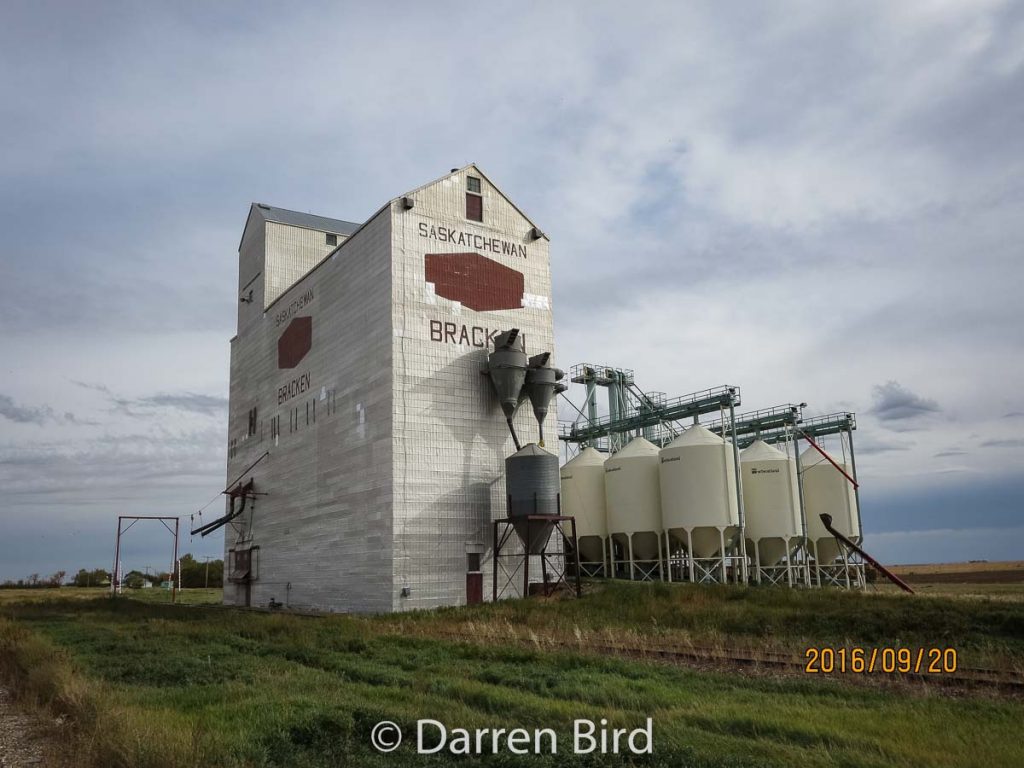 Grain elevator in Bracken, SK. Contributed by Darren Bird.
