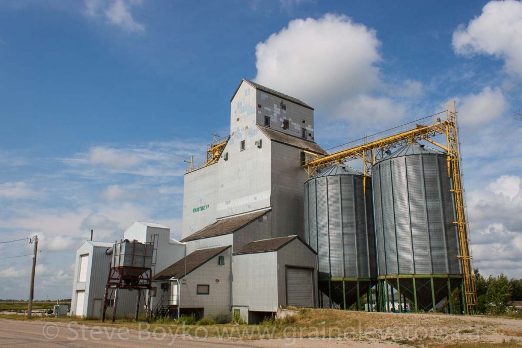Grain elevator in Hartney, MB, Aug 2014. Contributed by Steve Boyko.