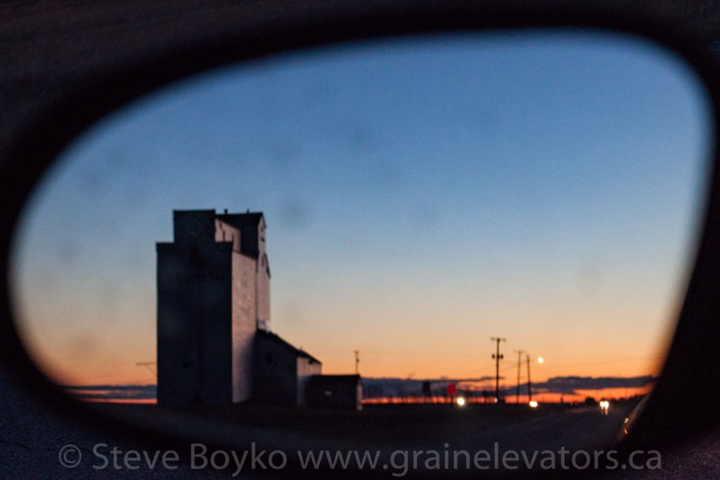 Marquette, MB in the rear view mirror. Contributed by Steve Boyko.