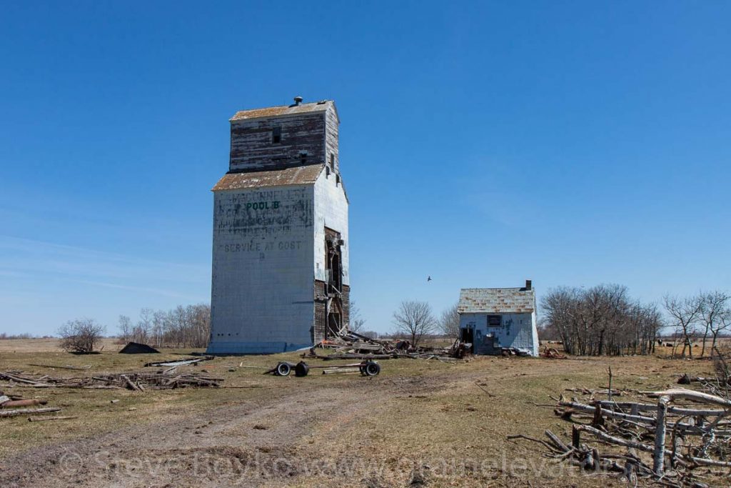 McConnell "B" grain elevator, April 2016. Contributed by Steve Boyko.