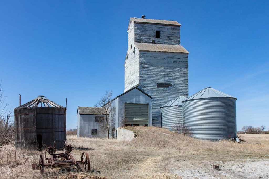McConnell, MB "A" grain elevator, April 2016. Contributed by Steve Boyko.