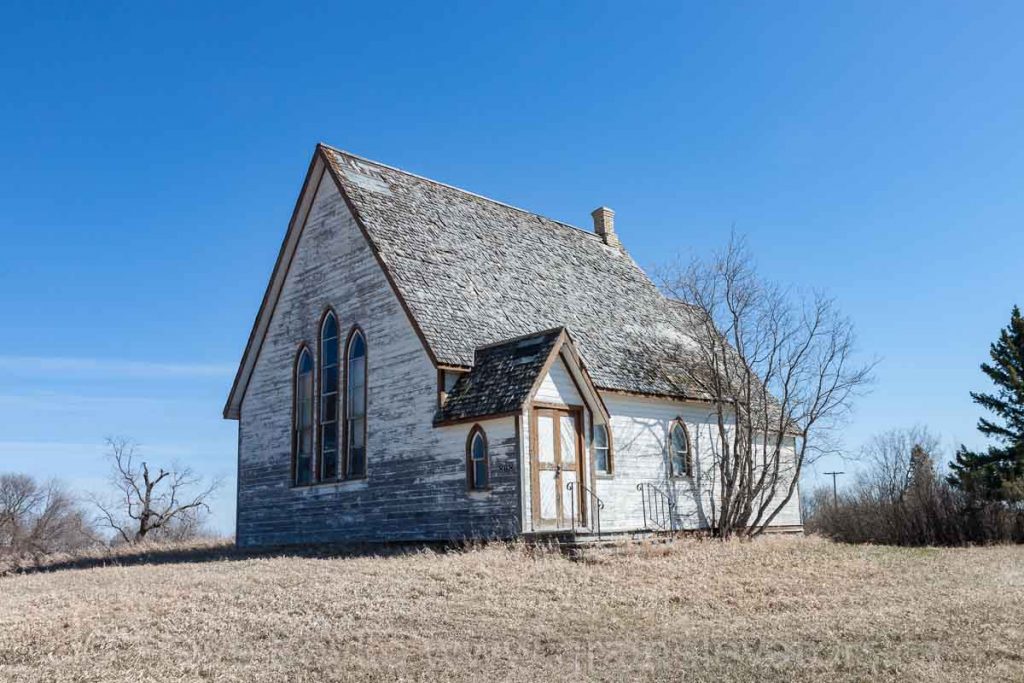 The St. Stephen Anglican Church in Solsgirth, MB, Apr 2016. Contributed by Steve Boyko.