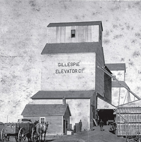 Gillespie Elevator Co. grain elevator in Donalda, AB.