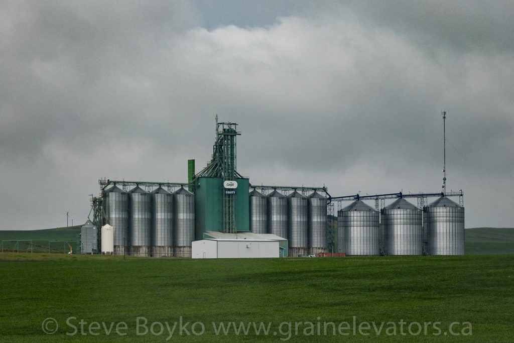The Cargill elevator near Equity, AB, June 2018. Contributed by Steve Boyko.