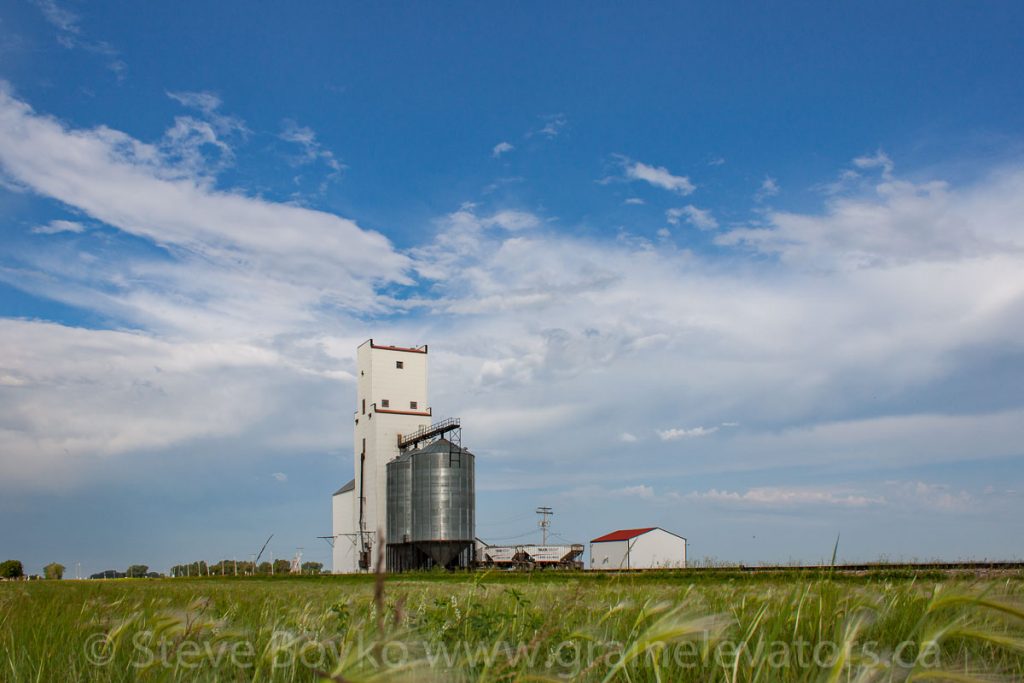 The grain elevator in Holland, MB, Aug 2014. Contributed by Steve Boyko.