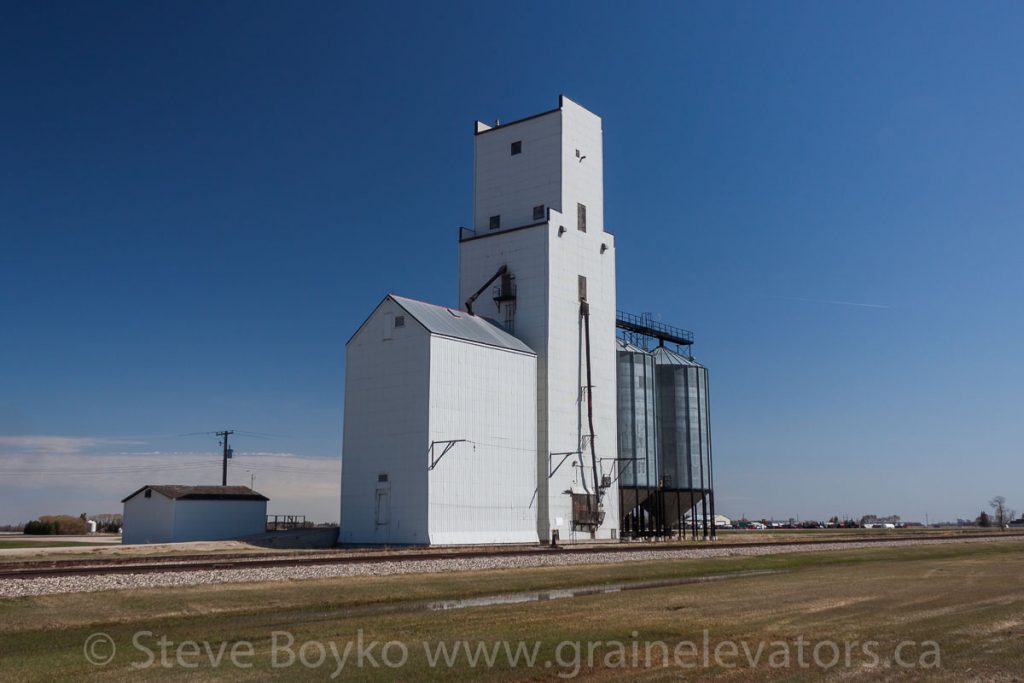Holland, Manitoba's grain elevator, May 2014. Contributed by Steve Boyko.