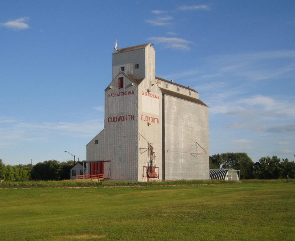 The Cudworth, SK grain elevator. Copyright by Peter Kroeger.