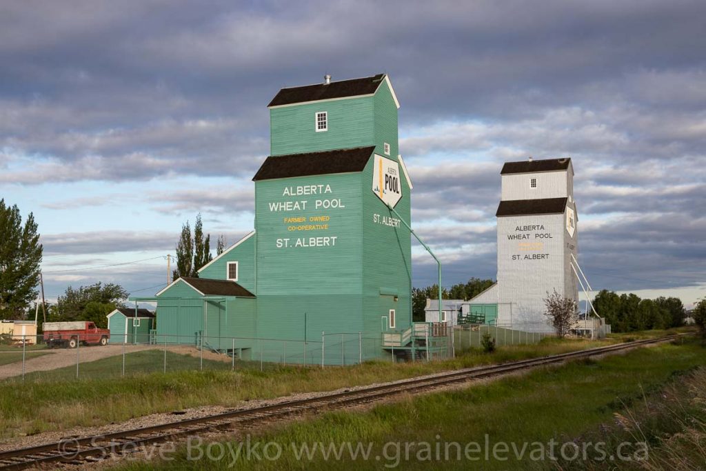 Grain elevators in St. Albert, AB, July 2018. Contributed by Steve Boyko.