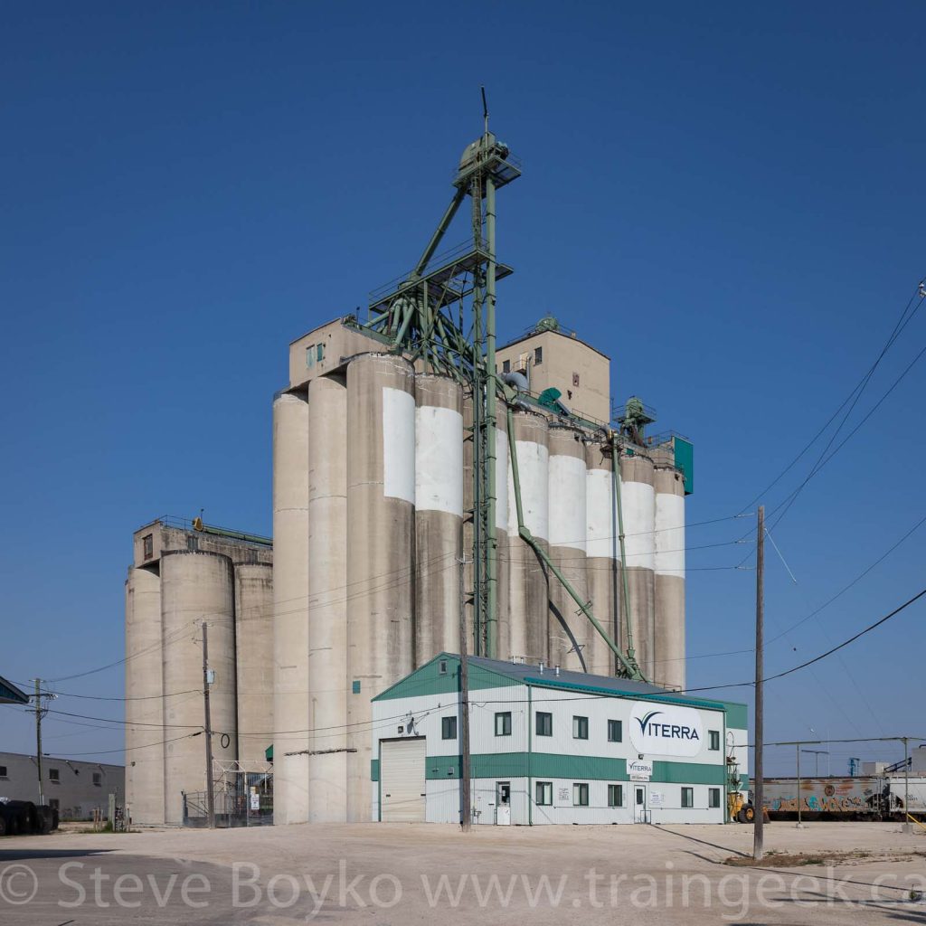 The concrete Viterra grain elevator in Winnipeg, Manitoba, Sept 2018. Contributed by Steve Boyko.