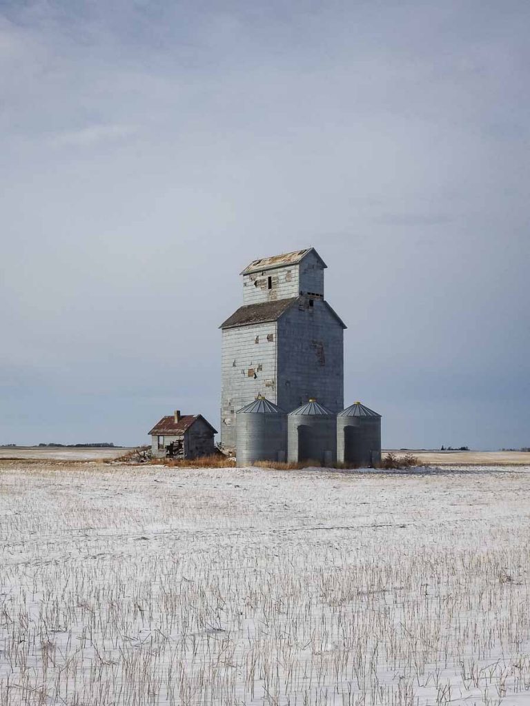 Grain elevator at Baring, SK, Nov 2018. Copyright by BW Bandy.