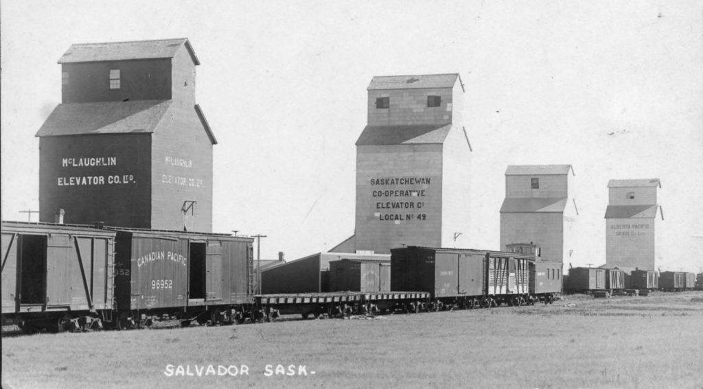 Grain elevators in Salvador, SK.