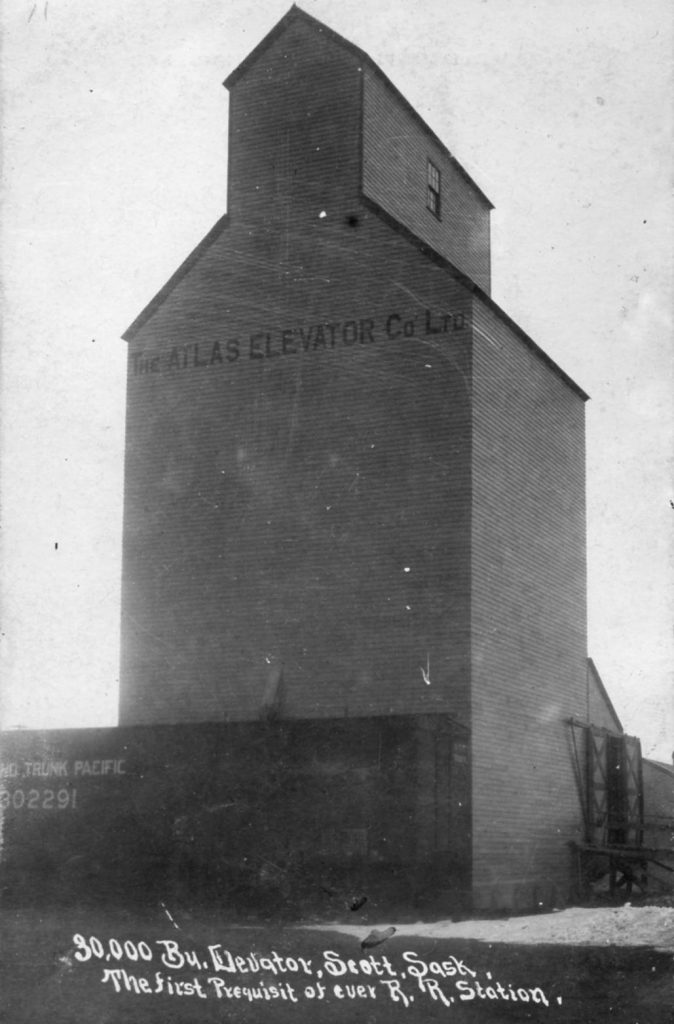Atlas Elevator Co. Ltd. grain elevator in Scott, SK.