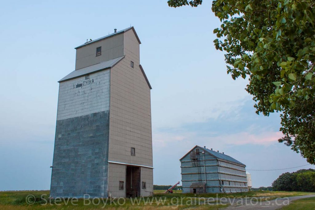 The Kaleida grain elevator and annex, July 2014. Contributed by Steve Boyko.