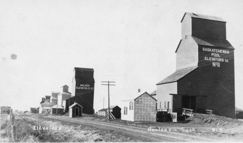 Rouleau, SK grain elevators - date and photographer unknown.