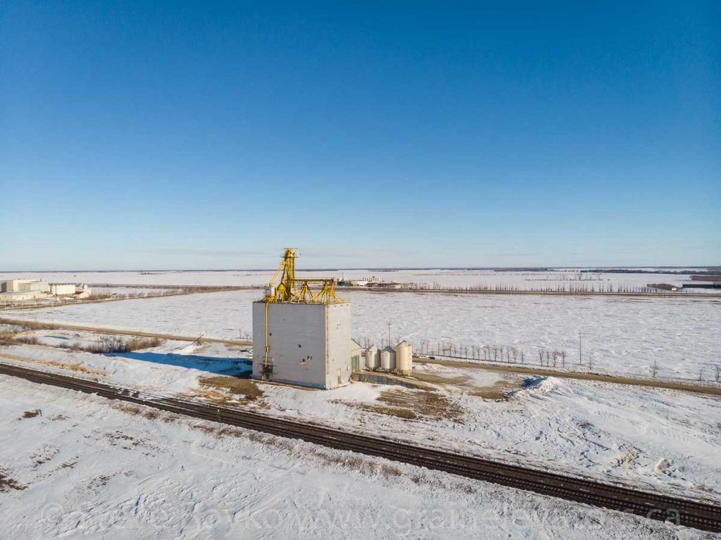 The grain elevator outside Elie, Manitoba, March 2019. Contributed by Steve Boyko.