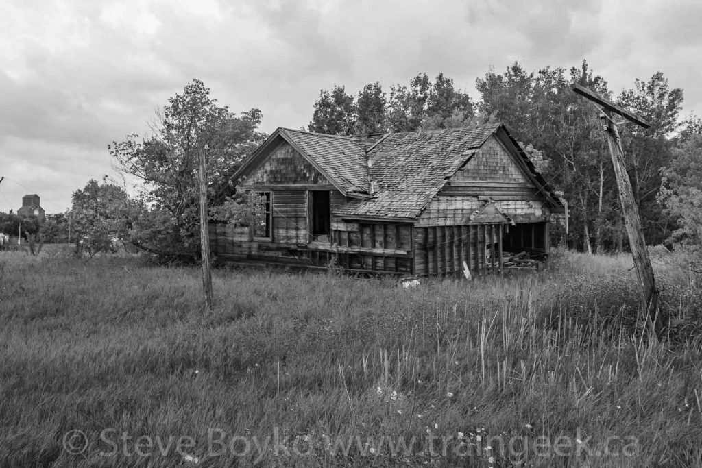 Abandoned (and stripped) house, Tilston, MB.