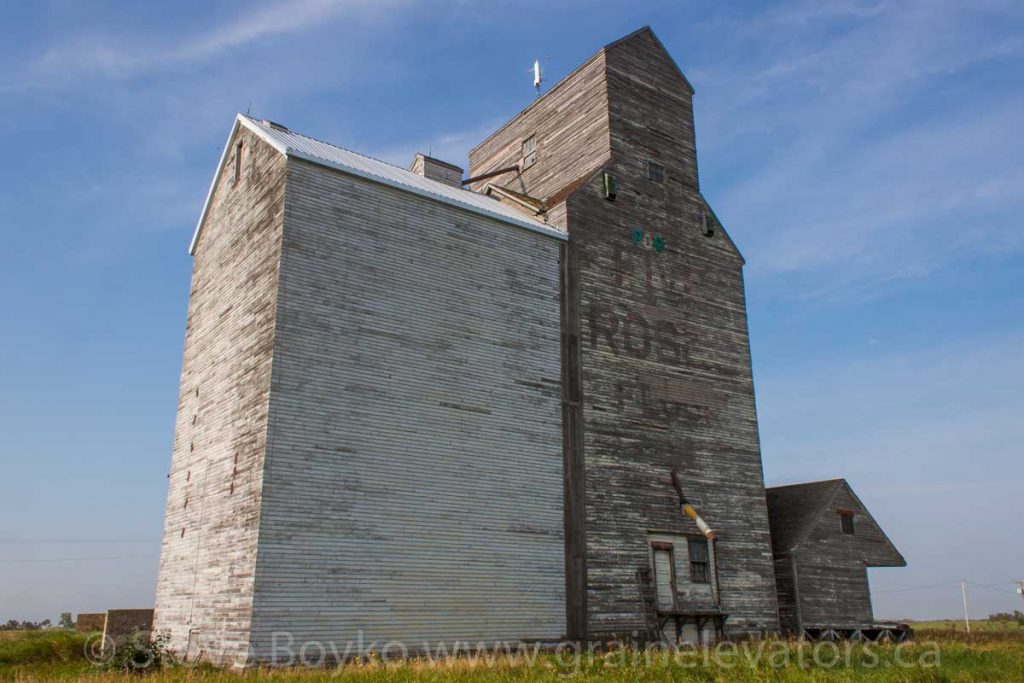 Ex Lake of the Woods grain elevator in Tilston, MB, Aug 2014. Contributed by Steve Boyko.