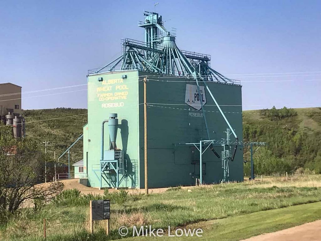 The Rosebud, Alberta grain elevator, May 2019. Contributed by Mike Lowe.