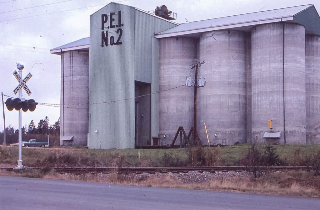 The PEI #2 grain elevator in Roseneath, PEI. Photographer unknown, Steve Boyko collection.